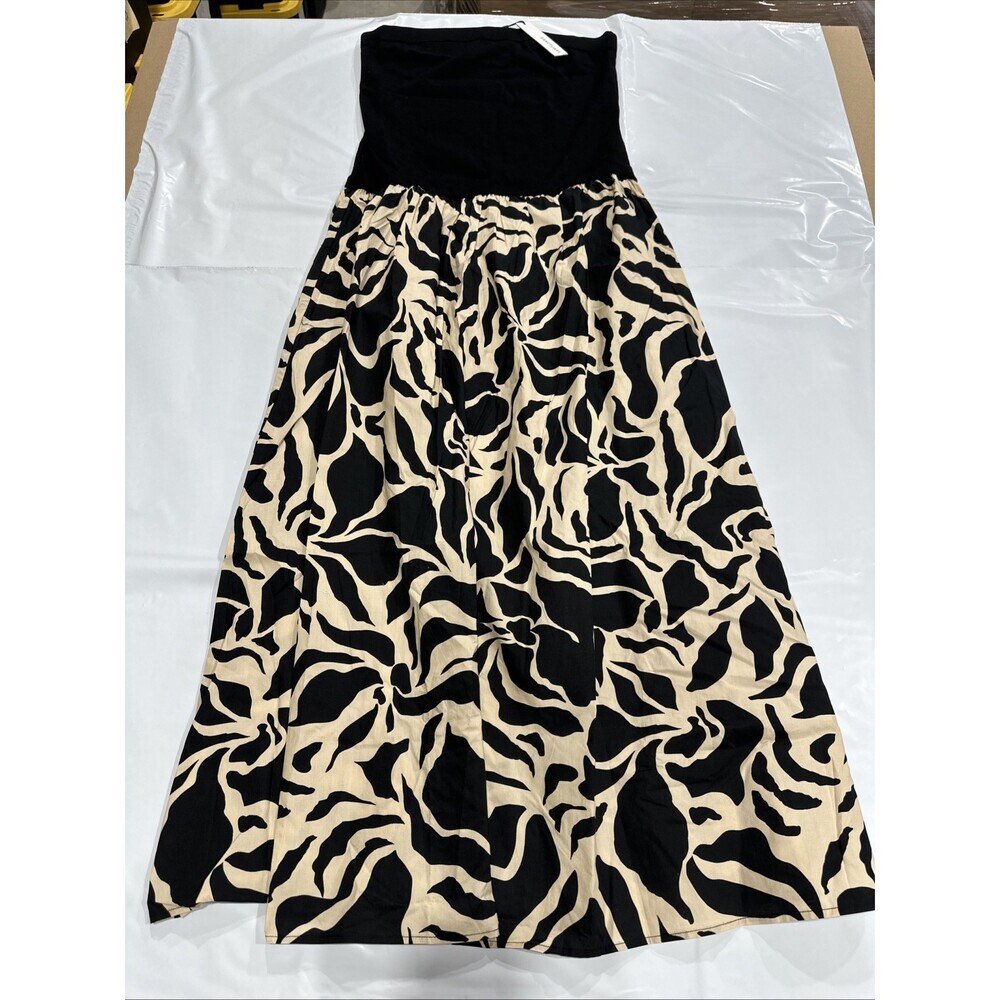 Sanctuary Meet Me at Sea Midi Dress Women's Small Black Mirage Drop Waist CEB077